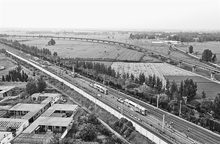 京九铁路聊城北站上行线改建工程竣工