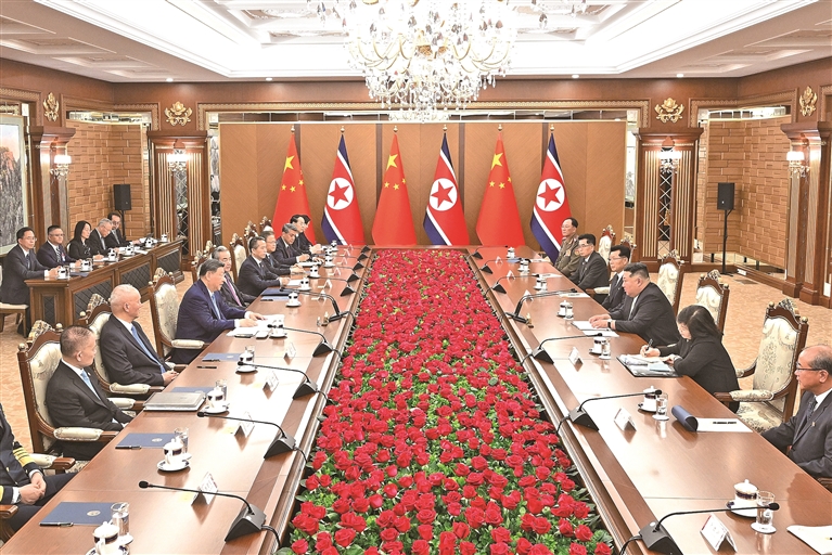 习近平同金正恩举行会谈 习近平同金正恩举行会谈