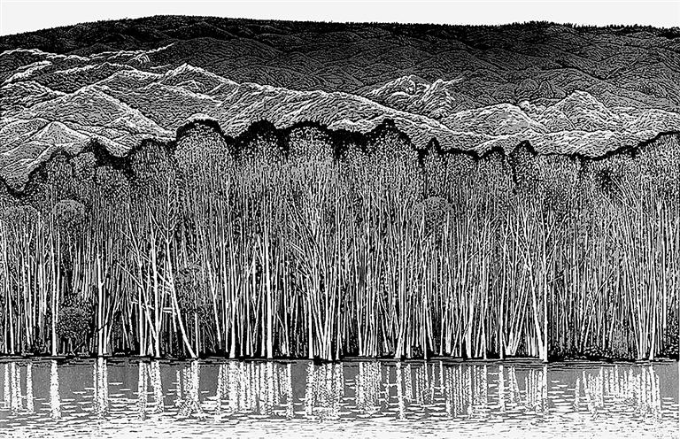 光明文化周末：秋染（版画）